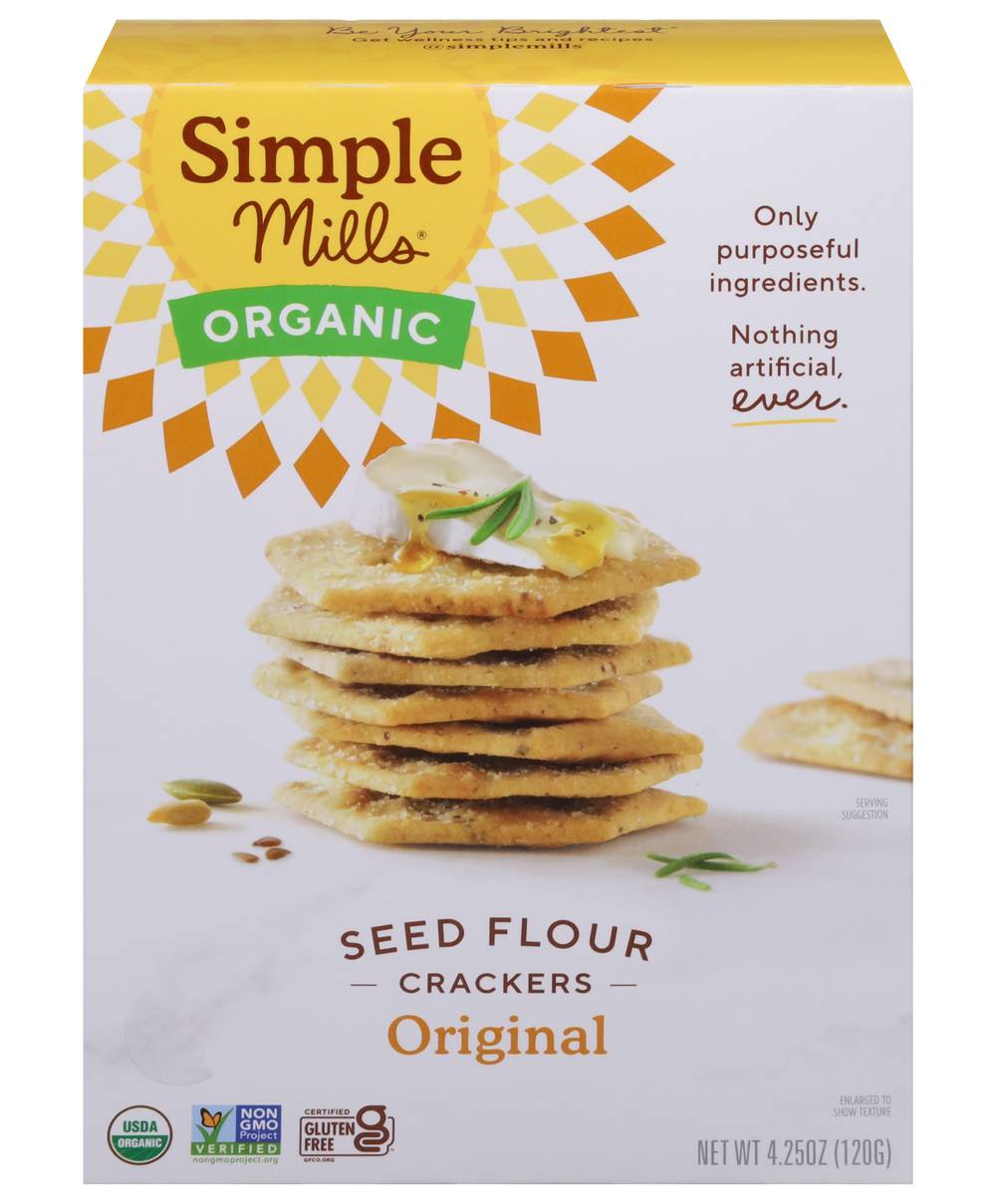 Simple Mills Organic Seed Flour Original Crackers (4.25 oz)