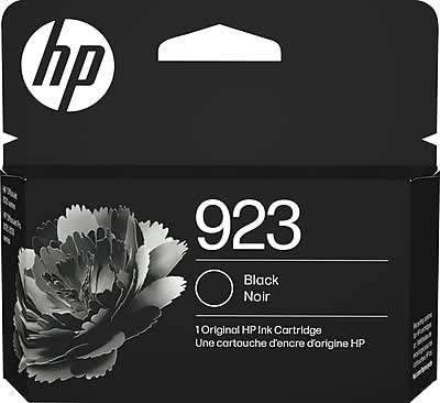 HP 923 Black Standard Yield Ink Cartridge, Prints Up to 500 Pages (4K0T3LN)
