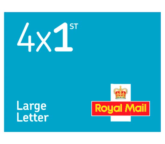 Royal Mail Large, Class Letter Book Of Stamps (4 pack)