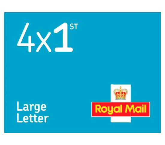 Royal Mail Large, Class Letter Book Of Stamps (4 pack)