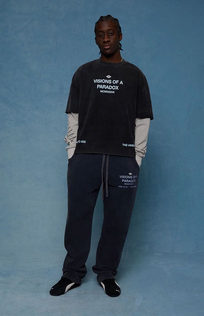 Men's Visions Of A Paradox Fleece Baggy Sweatpants Blue S