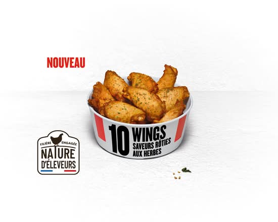 BUCKET 10 WINGS® SAVEURS ROTIIES AUX HERBES
