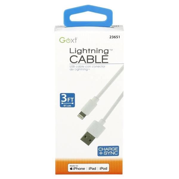 Custom Accessories Goxt Custom Iphone Lightning Cord, White