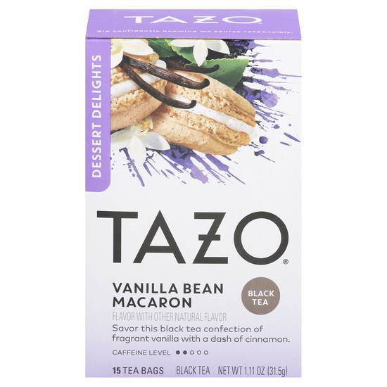 Tazo Dessert Delights Vanilla Bean Macaron Black Tea (15 bags)
