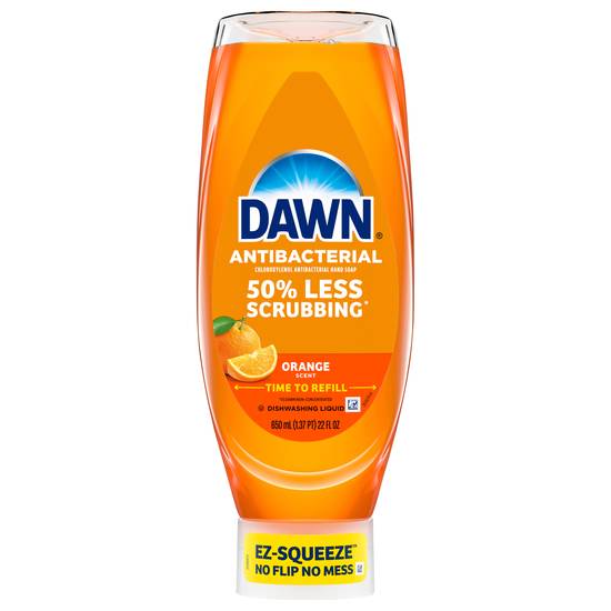 Dawn Antibacterial Ez-Squeeze Dishwashing Liquid Dish Soap,Orange Scent, 22 fl oz