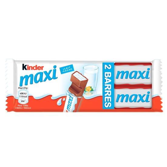 Kinder maxi x 2 barres 42g