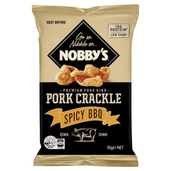 Nobby's Pork Crackle Spicy Bbq 50g