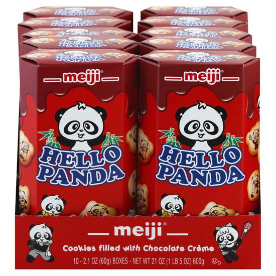Meiji Hello Panda Chocolate Creme Cookies (10 ct)