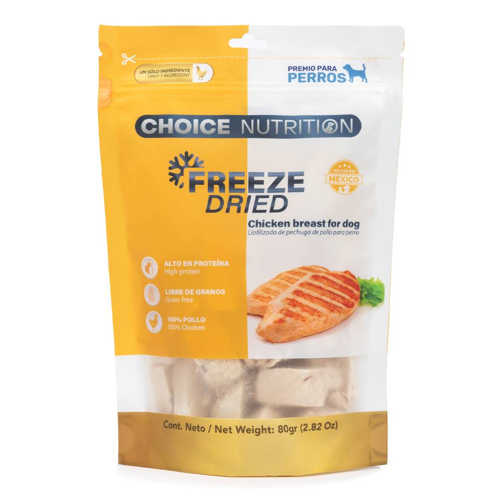 Choice nutrition freeze dried premio liofilizado para perro (pechuga de pollo)