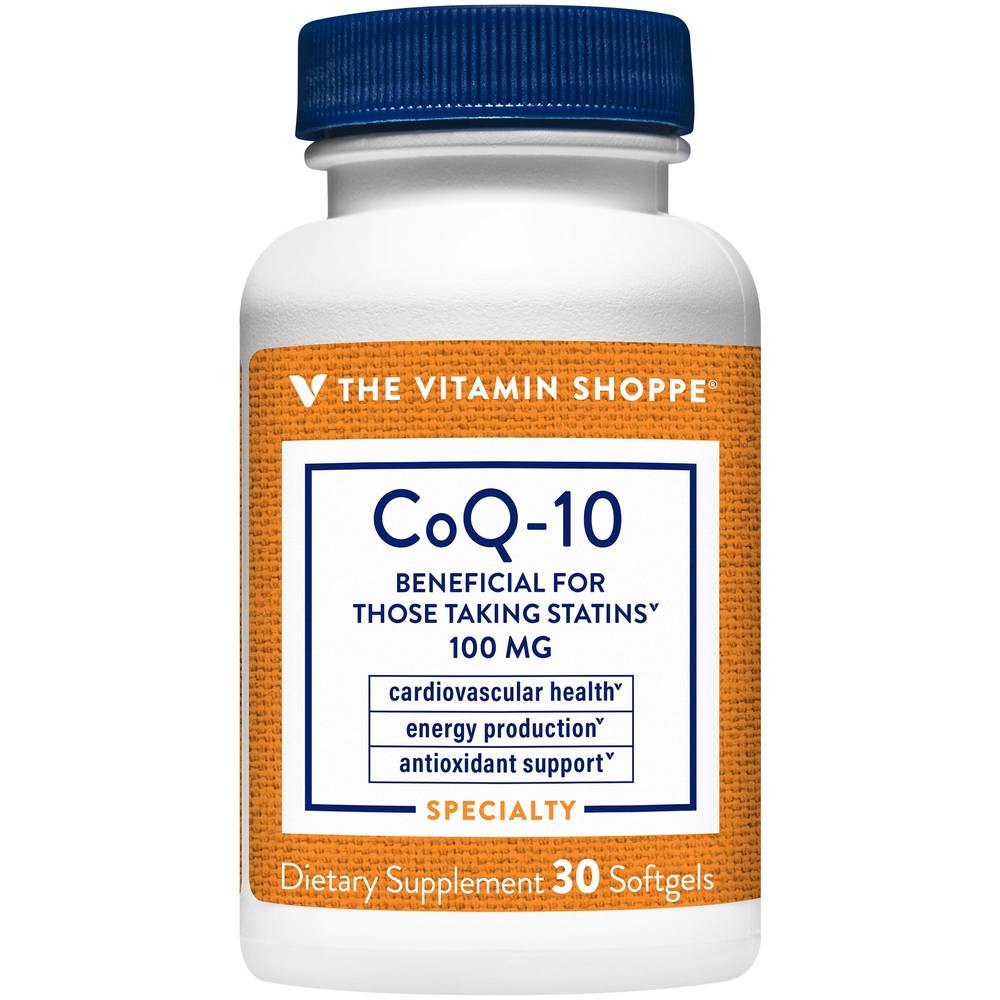 The Vitamin Shoppe Coq-10 Those Taking Statins 100mg Softgels (30 ct)