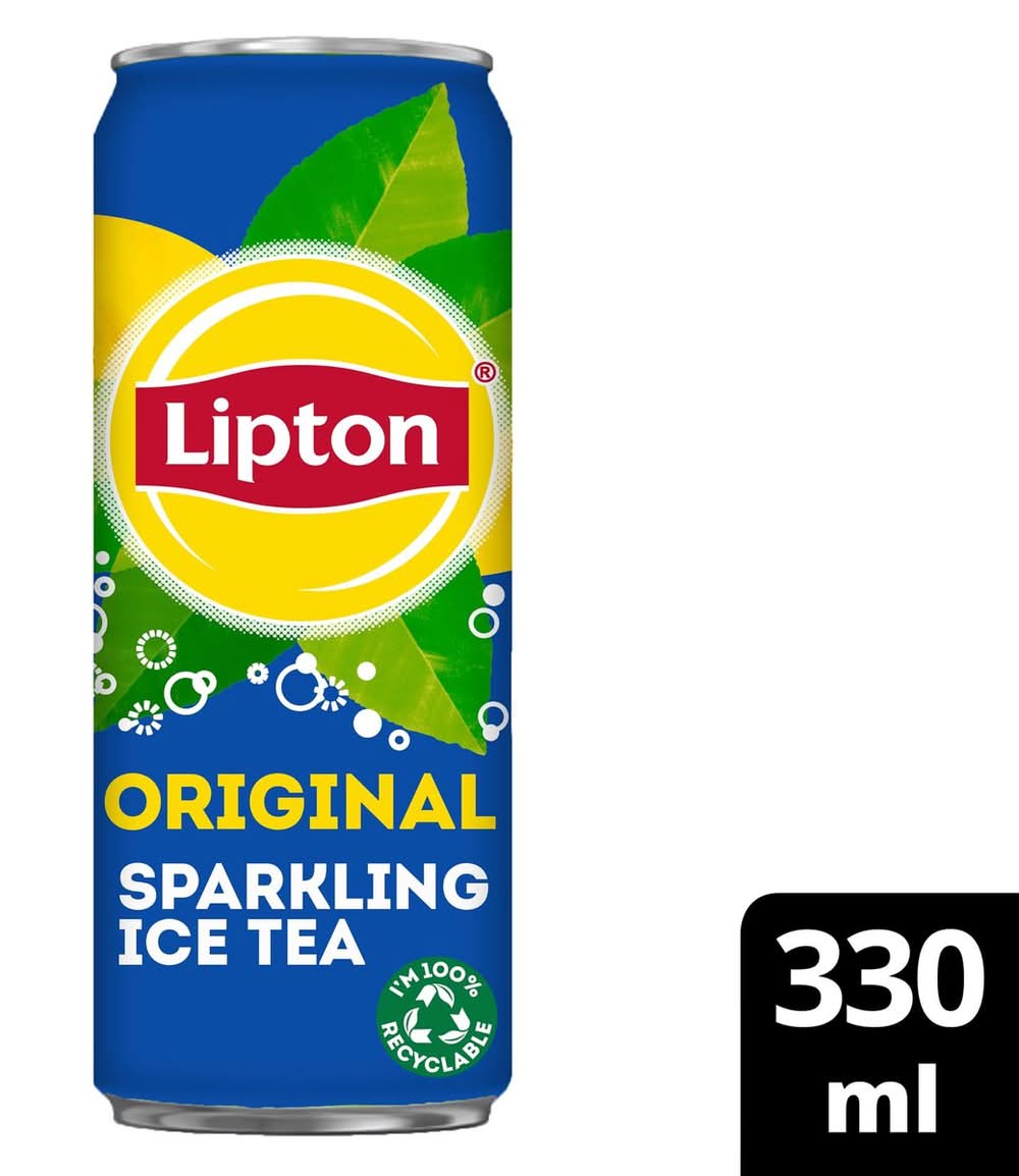 Lipton Ice Tea Thé noir glacé pétillant Sparkling Original Faible en calories33 cl