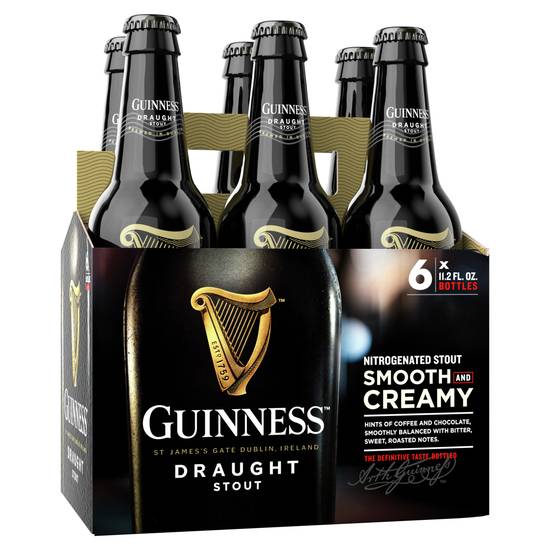 Guinness Draught Stout Beer (6 pack, 11.2 fl oz)