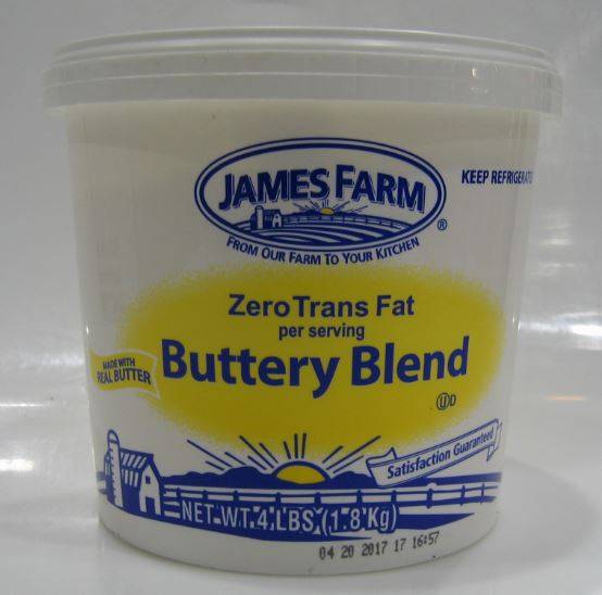 James Farm - Zero Trans Fat Buttery Spread - 4lb Tub (6 Units per Case)