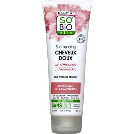 Shampoing au Lait d'Amande Cheveux Doux Bio SO'BIO ETIC - Le tube de 250 mL