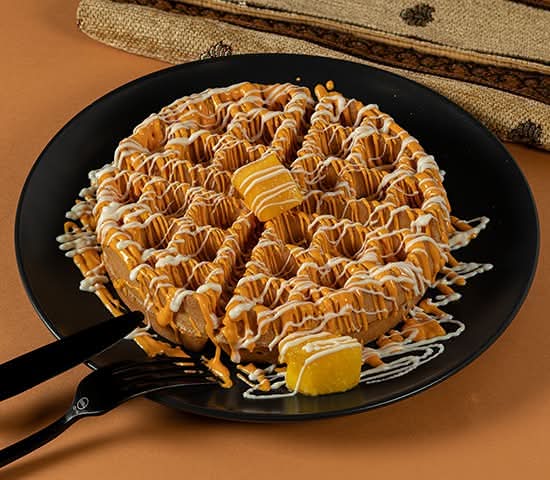 Mango and Citrus waffle