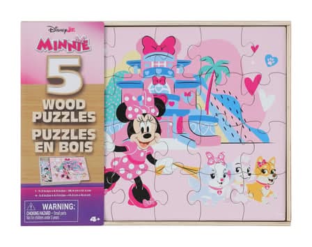 Disney Wood Puzzles 5-Pack Minnie Mouse