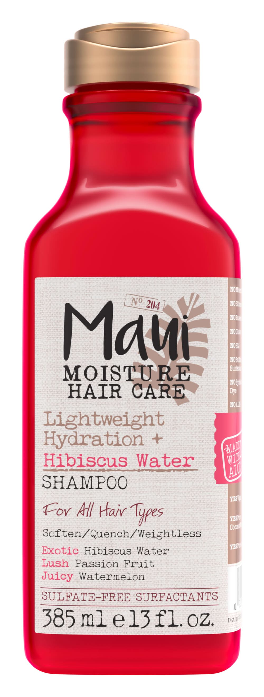 Maui Moisture Lightweight Hydration + Hibiscus Water Shampoo, Aloe Vera (13 fl oz)