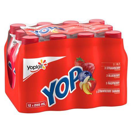 Yoplait fraise bleuet (framboise banane) 1% (12 unités, 200 ml) - 1% drinkable yogurt (strawberry banana)(12 ct, 200 ml)