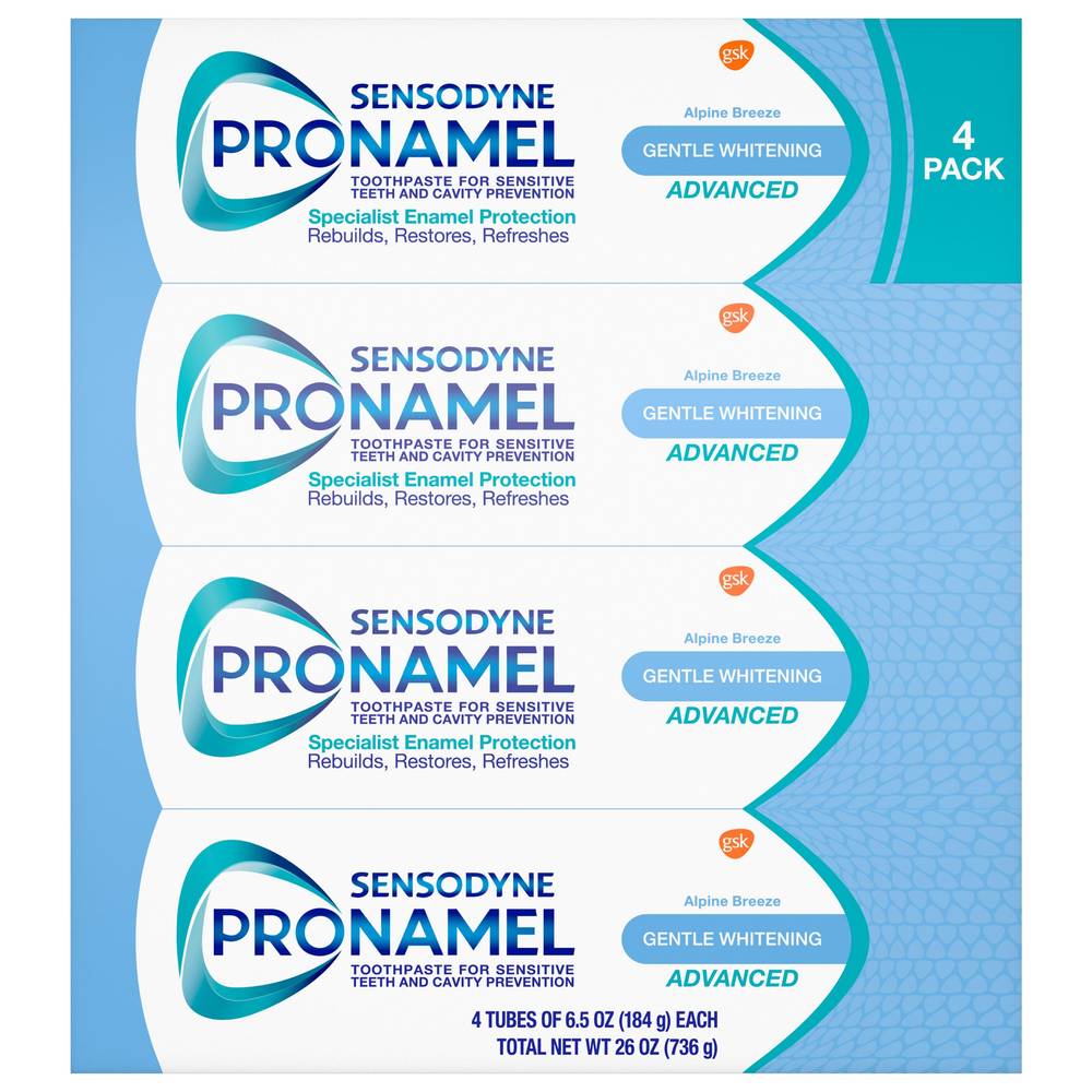 Sensodyne Pronamel Gentle Whitening Advanced Toothpaste (4 x 6.5 oz)