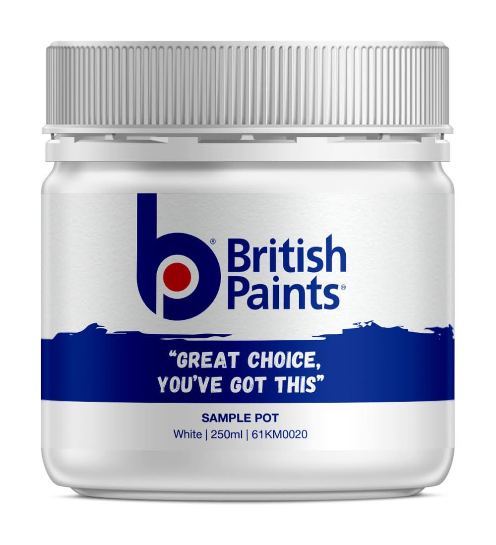 British Paints 250ml White Sample Pot - 250ml