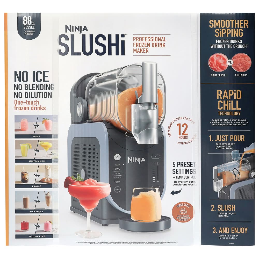 Ninja Frozen Drink & Slushie Machine 88 oz Fs301, Black
