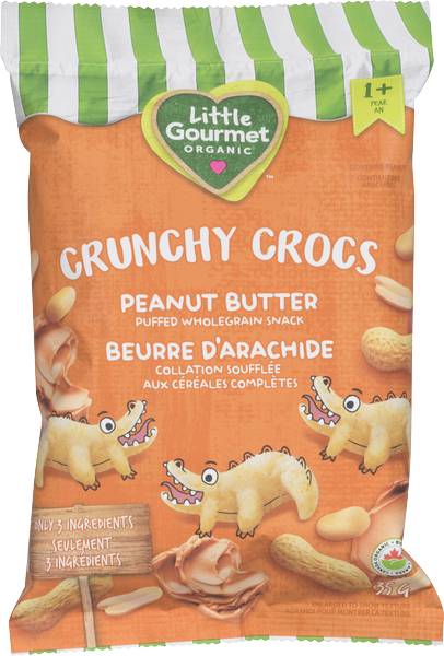 Baby Gourmet Organic Little Crunchy Crocs, Peanut Butter (35 g)