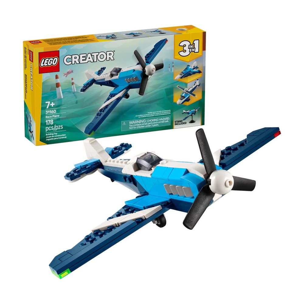 LEGO Creator 3 in 1 Aircraft Race Plane Building Toy 31160 Age 7 Y + (178 ct)