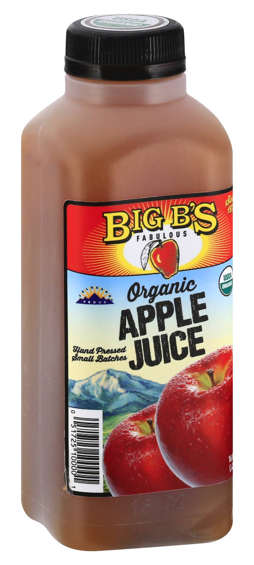 Big B's Organic Apple Juice (16 fl oz)
