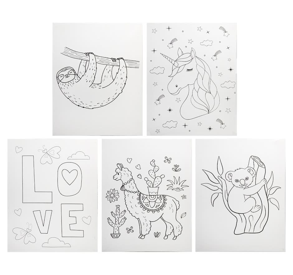 Crafters Square Preprinted Stretched Canvases, 10x8 in