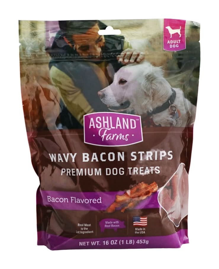 Ashland Farms Wavy Bacon Strips Dog Treats