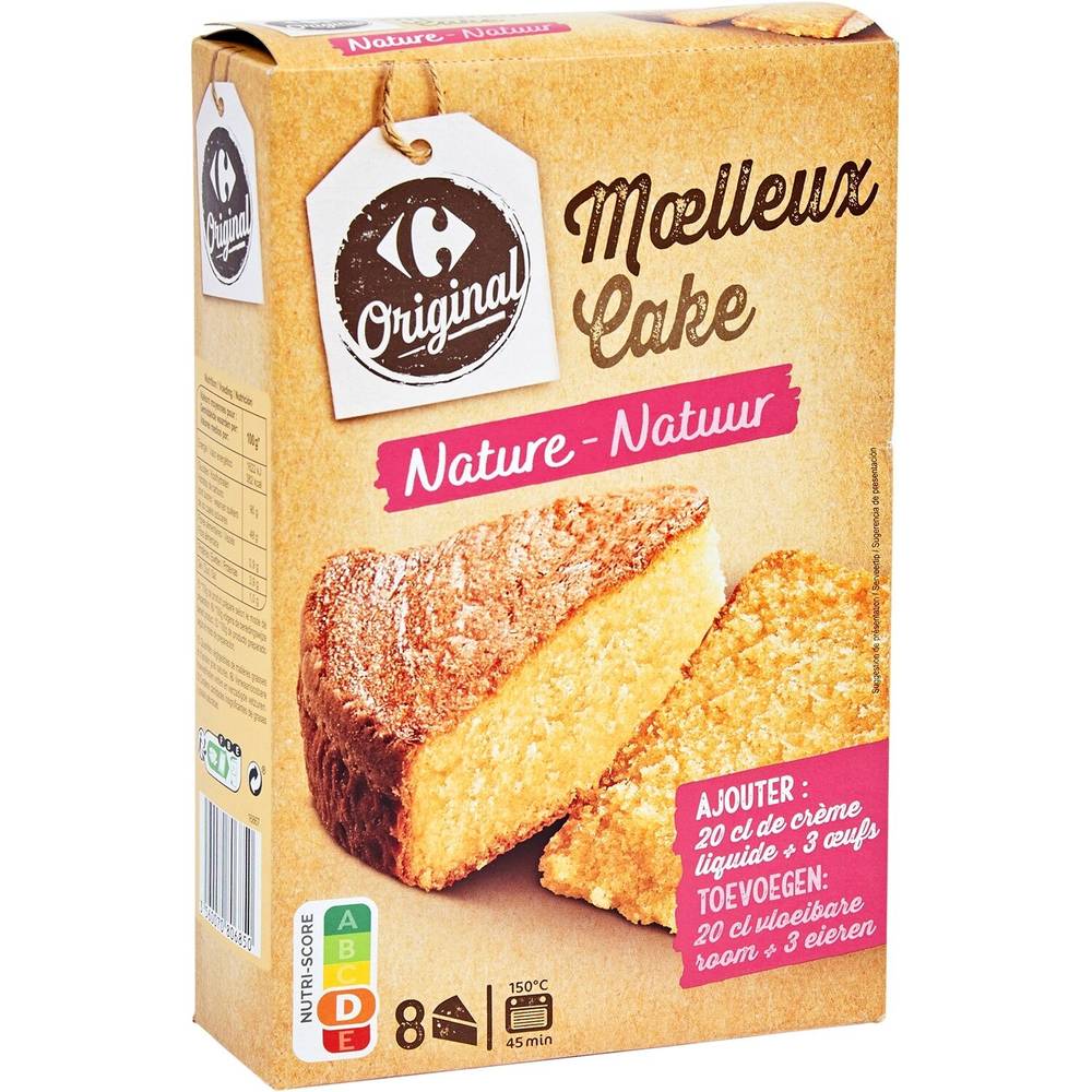 Carrefour Original - Préparation gâteau moelleux nature