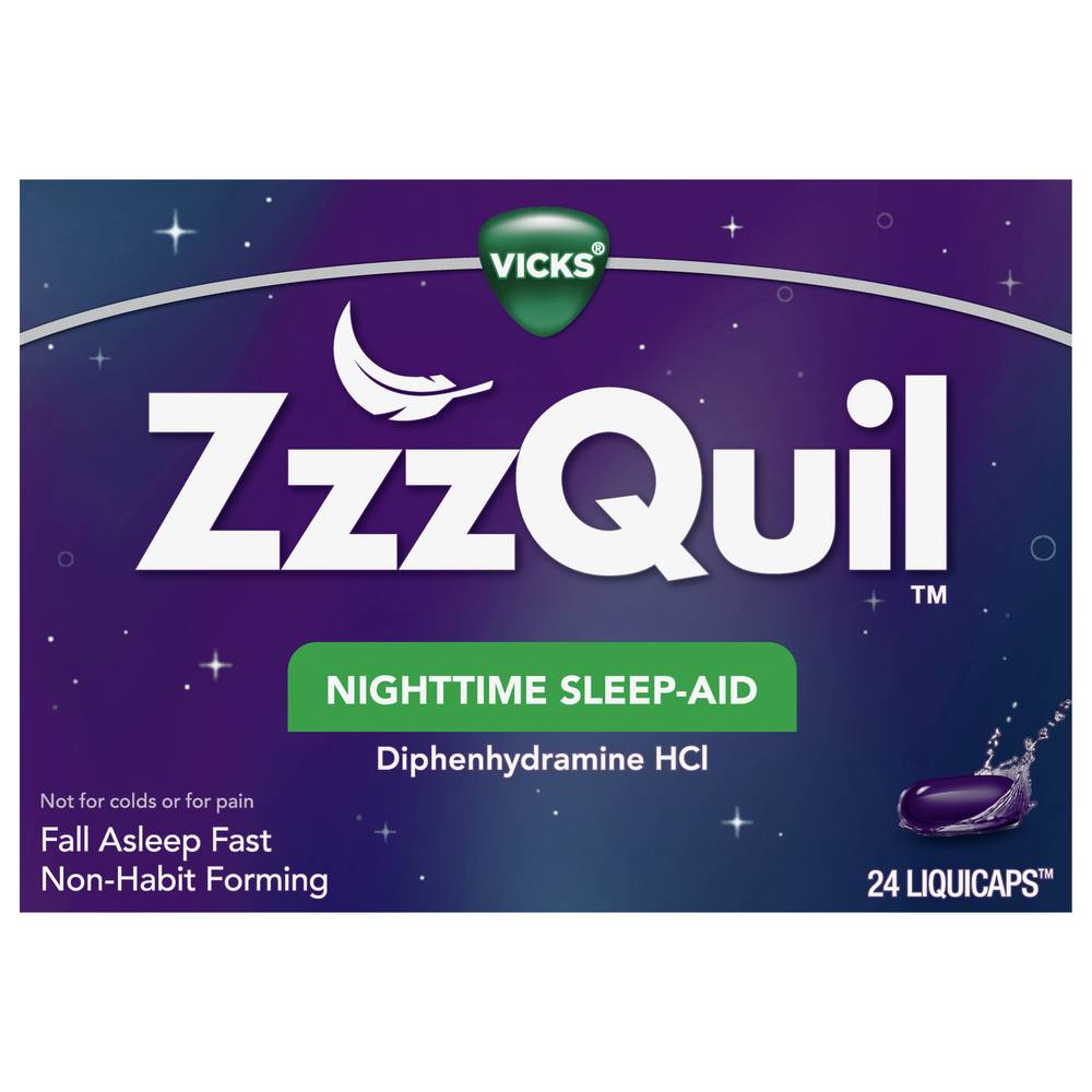 Vicks Zzzquil Nighttime Sleep-Aid Liquicaps (24 ct)