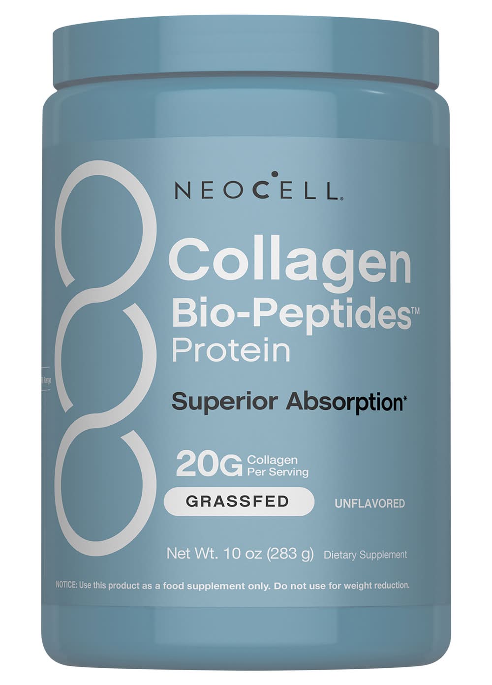 NeoCell Collagen Protein Bio Peptides Powder, Unflavored (10 oz)