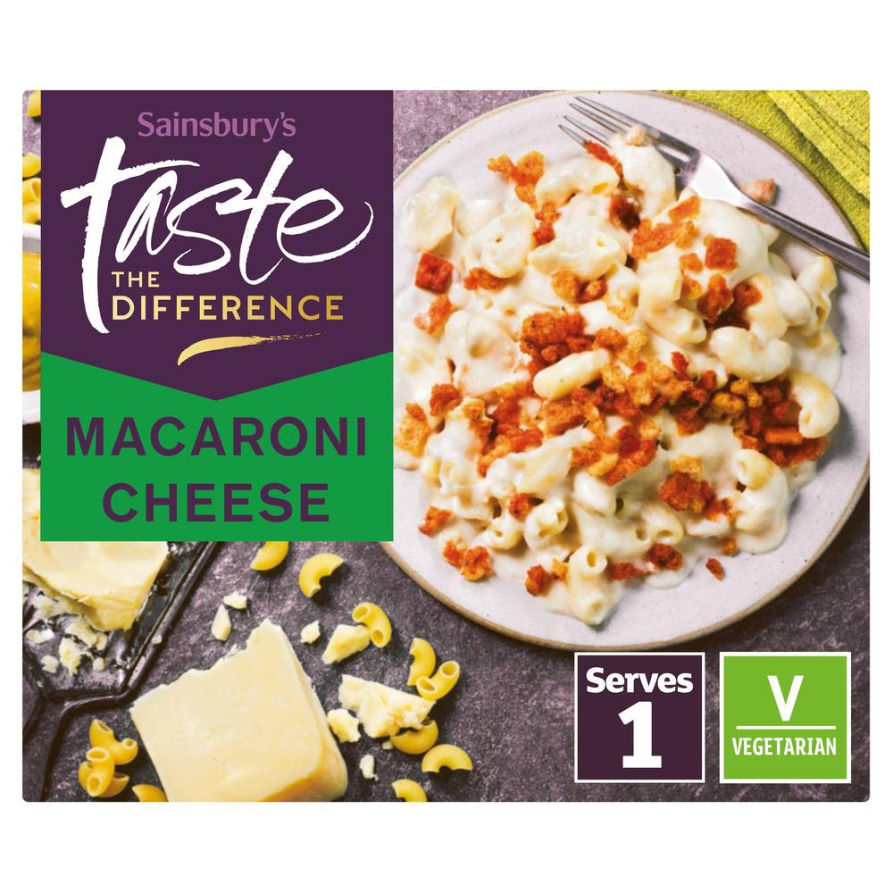 Sainsbury's Vintage Cheddar Macaroni Cheese Ready Meal For 1,  Taste the Difference 375g