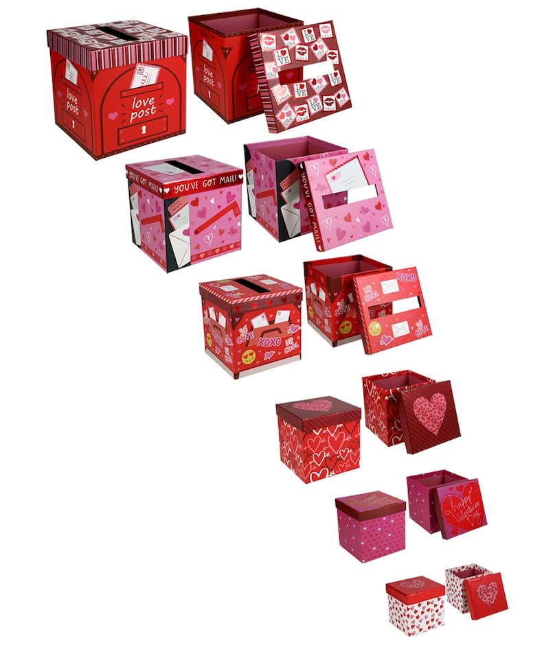 Mailbox-Themed Square Valentine's Day Gift Box, 1 ct.