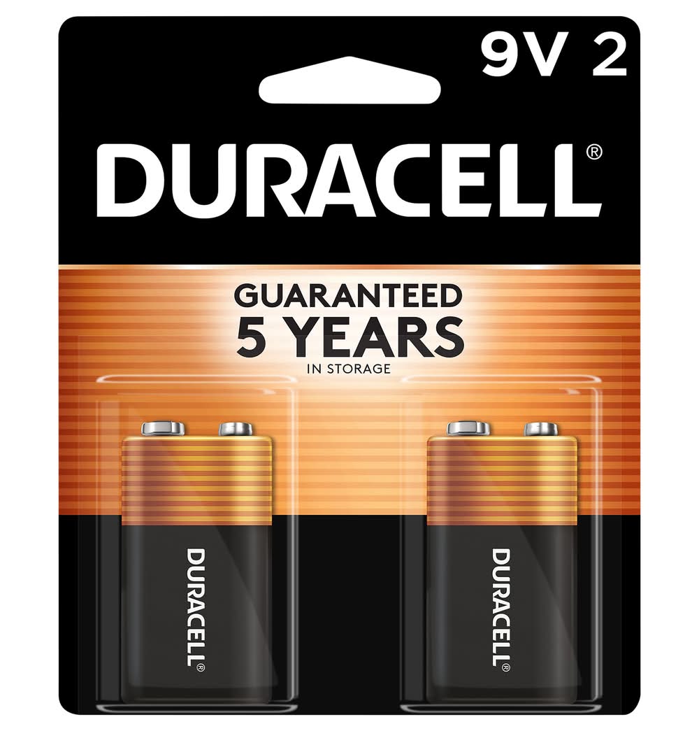Duracell Coppertop Alkaline Batteries 9 V (2 ct)
