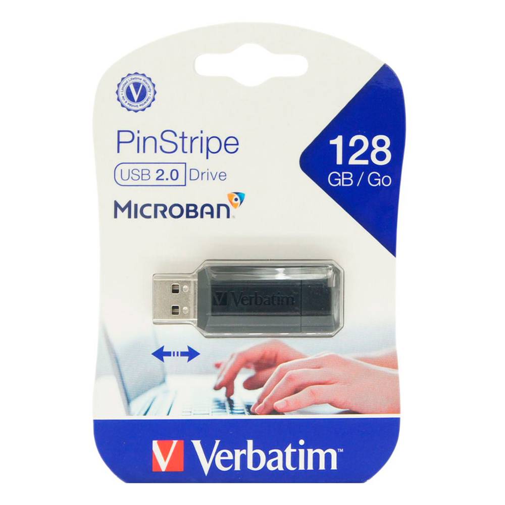 Verbatim · Memoria usb pinstripe 128 gb (30 g)