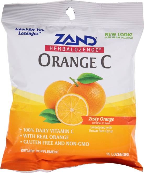 Zand Herbalozenge Orange C & Zesty Lozenges (15 ct) Delivery Near You Uber Eats