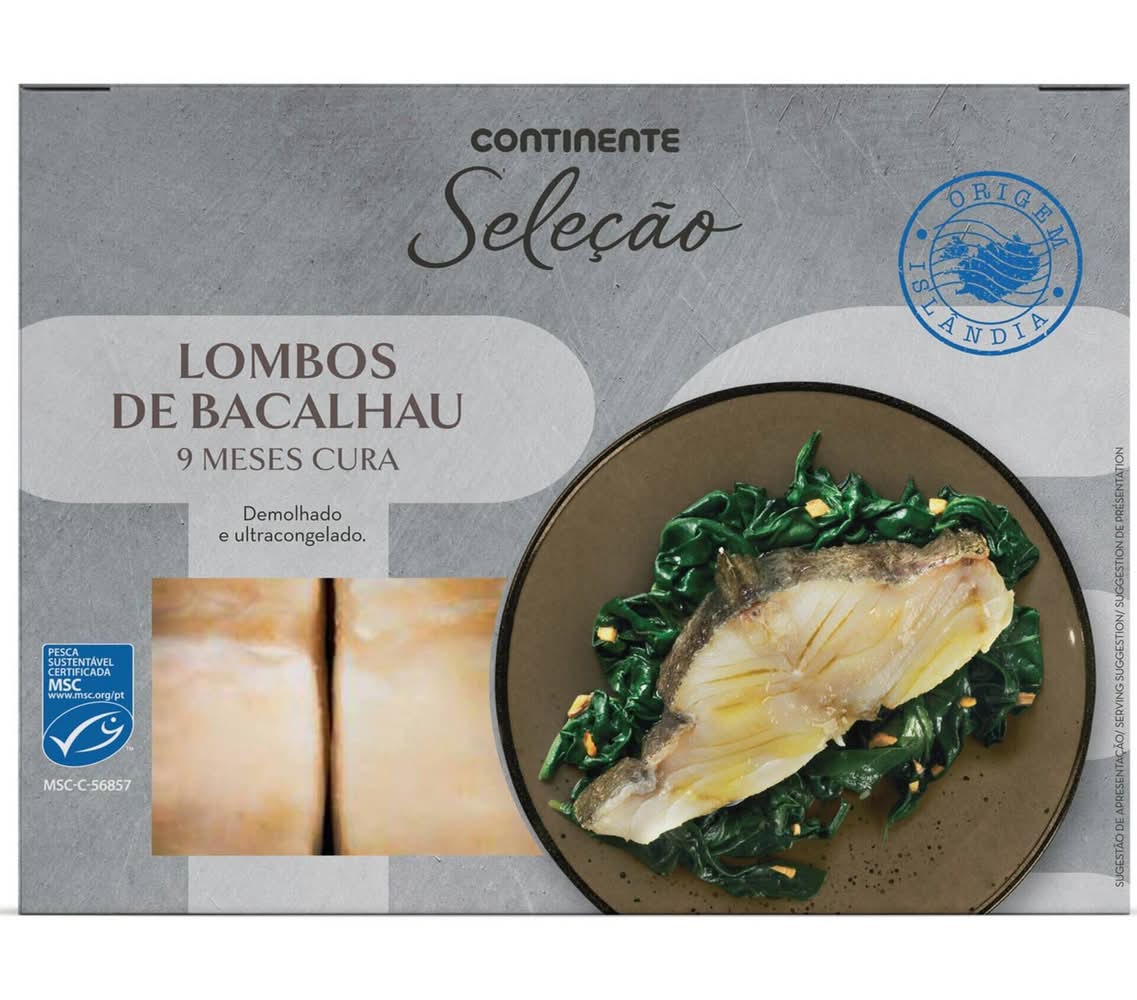 Lombos de Bacalhau MSC Demolhado Ultracongelados Continente Seleção (emb. 600 gr)