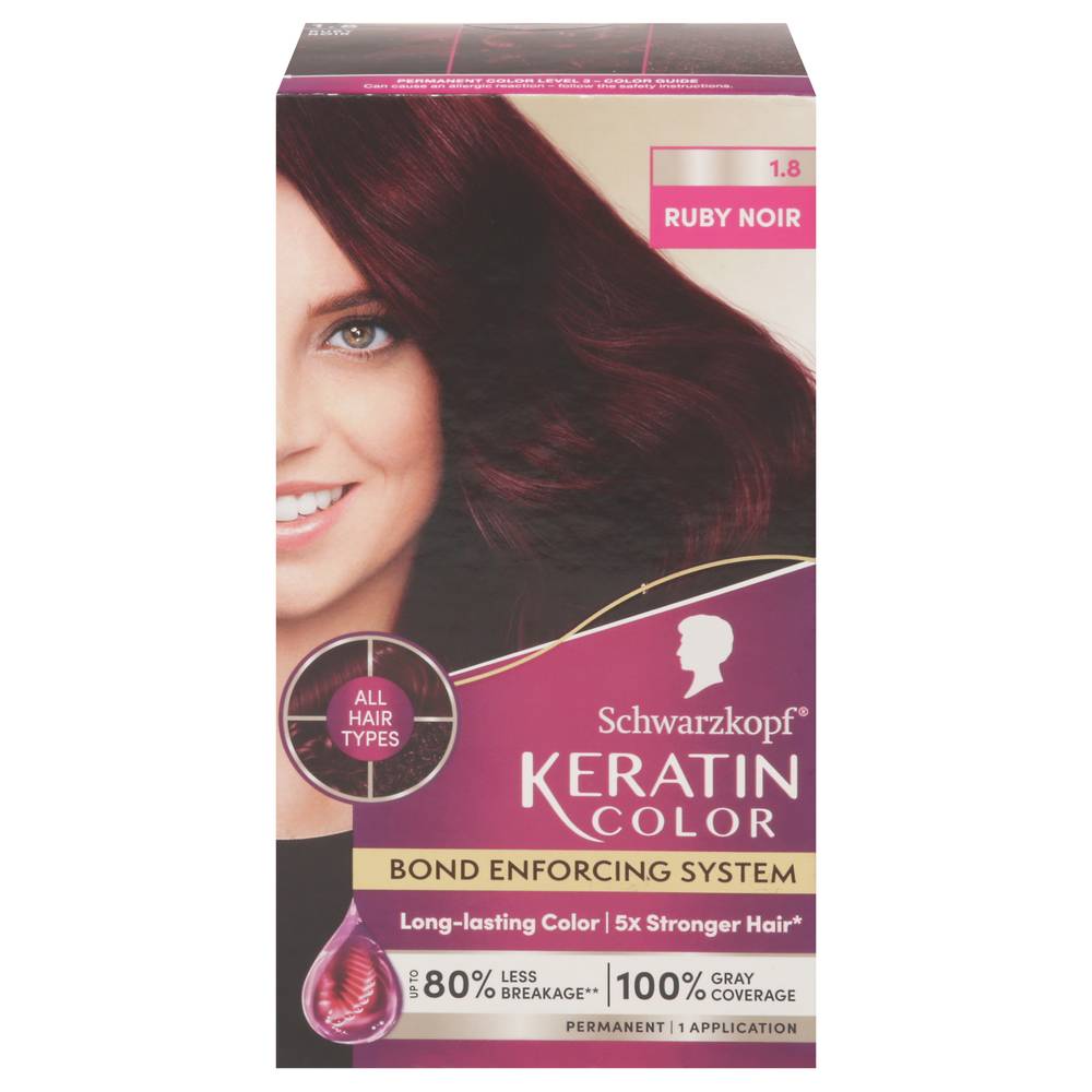 Keratin Color 1.8 Ruby Noir Permanent Hair Color