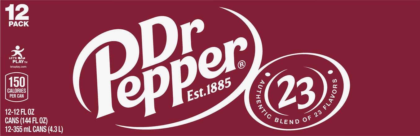 Dr Pepper Original Soda (12 ct, 12 fl oz)