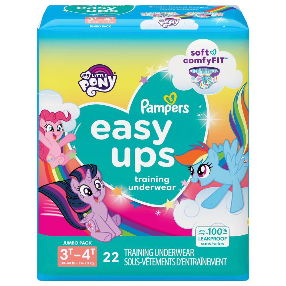 Pampers Easy Ups Training Underwear, Female, 3T-4T (22 ct)