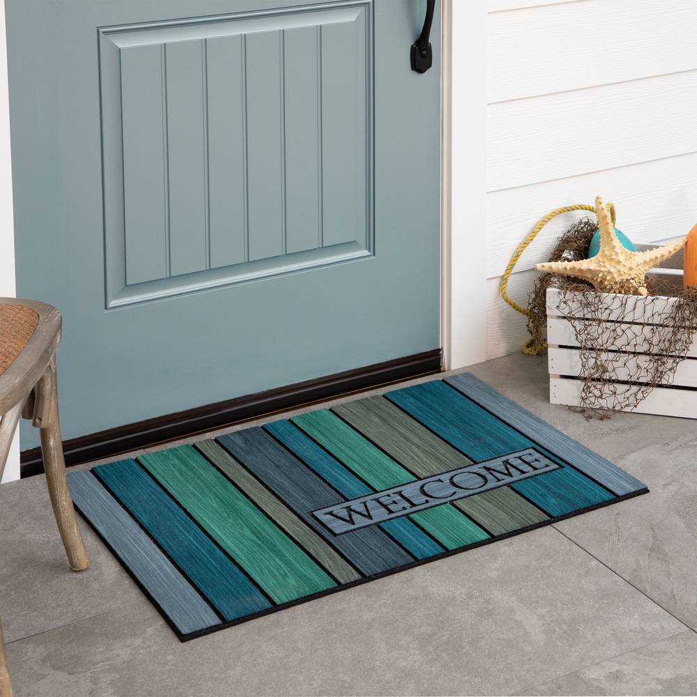 allen + roth 2-ft x 3-ft Multiple Colors/Finishes Polyester Rectangular Outdoor Decorative Door Mat | 4415-19664-23X35