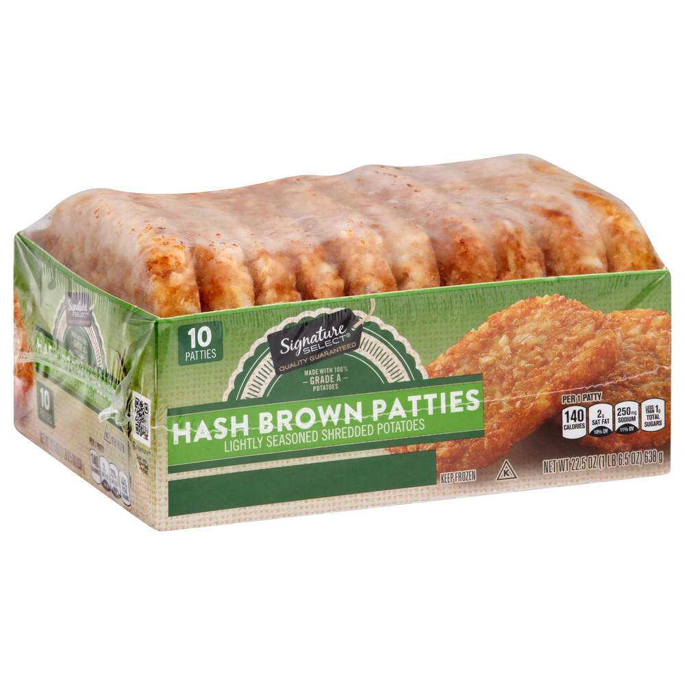 Signature Select Lightly Seasoned Hash Brown Patties (22.5 oz, 10 ct)