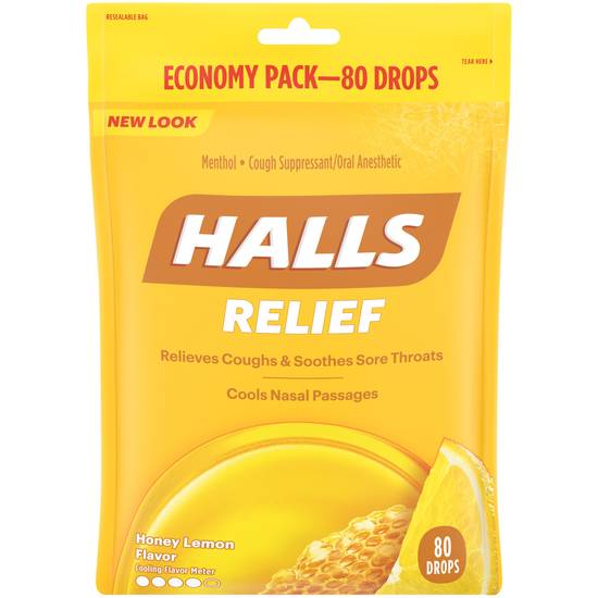 Halls Cough Drops, Cherry, 30 CT