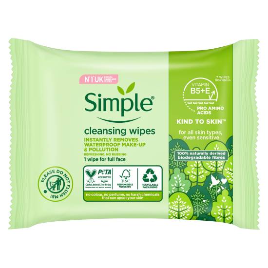 Simple Cleansing Facial Wipes (7 ct)