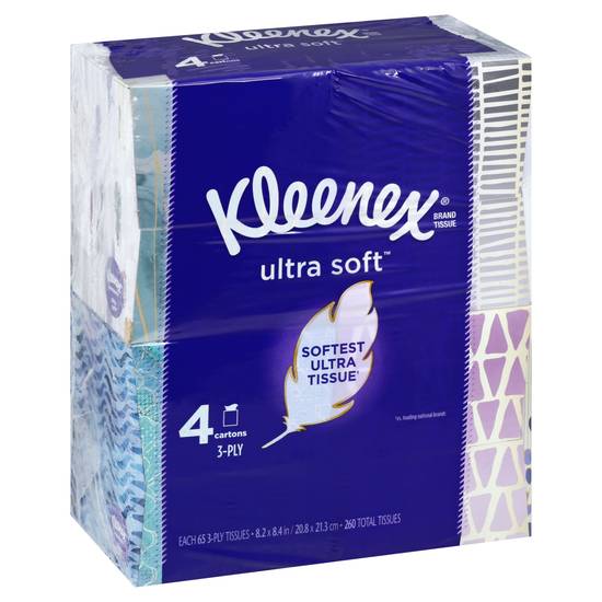 Kleenex Ultra Soft Facial Tissue (4 cartons)