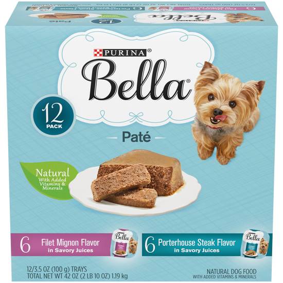 Bella Wet Dog Food Filet & Porterhouse Variety (12 ct)