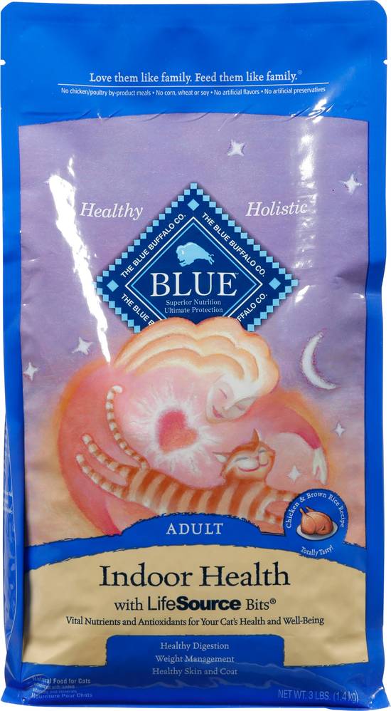 Blue Buffalo Adult Indoor Health Natural Chicken Food For Cats