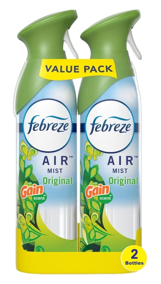 Febreze Air Freshener Odor Fighting Room Spray, Gain Original (2 x 8.8 oz)